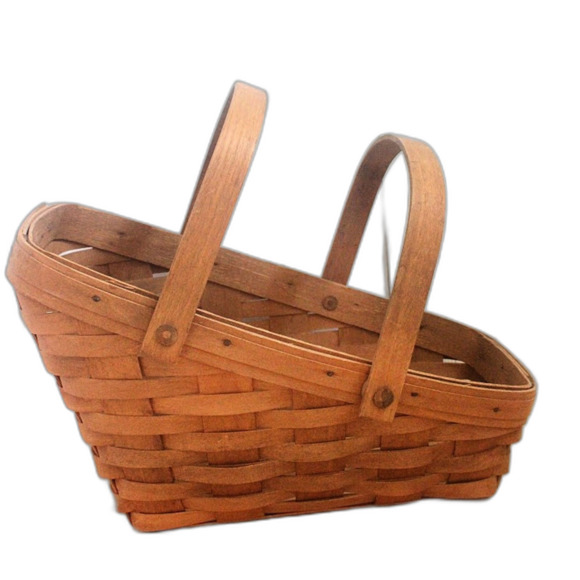 Vintage Longaberger Vegetable Basket with Handles - Picture 1 of 2